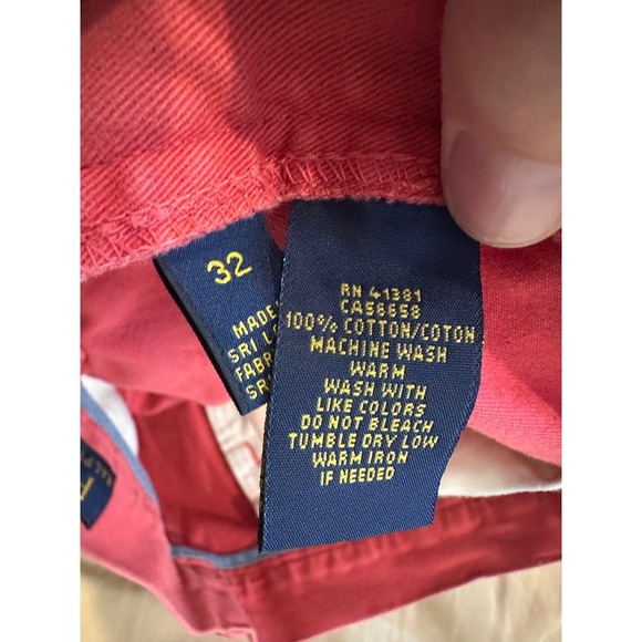 Salmon Colored POLO Ralph Lauren Chino Shorts Classic Fit Casual 9" sz 32 - Picture 6 of 7